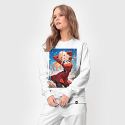 Костюм хлопковый женский Марин Китагава косплей 002 Darling in the Franxx, цвет: белый — фото 2