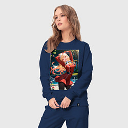 Костюм хлопковый женский Марин Китагава косплей 002 Darling in the Franxx, цвет: тёмно-синий — фото 2