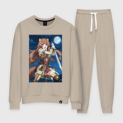 Костюм хлопковый женский Рафталия сражается в ночи, цвет: миндальный