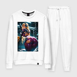 Женский костюм Девушка с оружием в киберпанк стиле