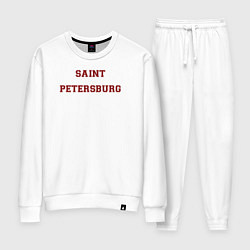 Костюм хлопковый женский Saint Petersburg Text, цвет: белый