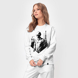 Костюм хлопковый женский Промышленный труд нефтяника, цвет: белый — фото 2