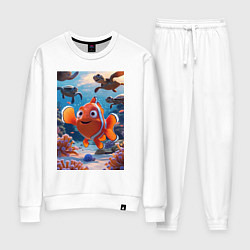 Женский костюм Рыбка клоун плавает с черепахами