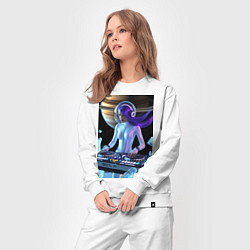 Костюм хлопковый женский Девушка космо DJ, цвет: белый — фото 2