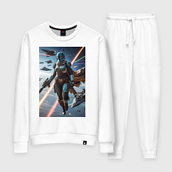 Женский костюм Девушка-мандалорец в космосе