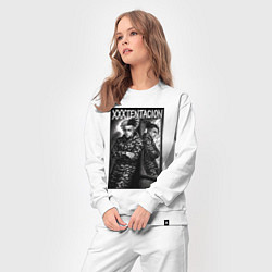 Костюм хлопковый женский XXXTentacion у зеркала, цвет: белый — фото 2