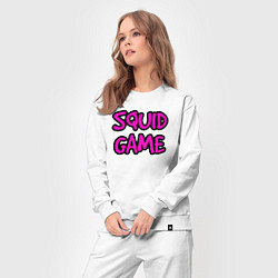 Костюм хлопковый женский Pink squid game, цвет: белый — фото 2