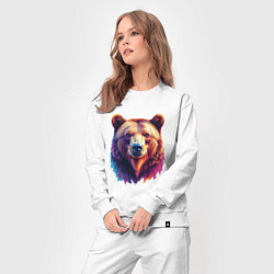 Костюм хлопковый женский Хозяин сибирской тайги, цвет: белый — фото 2