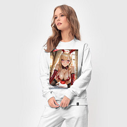 Костюм хлопковый женский Марин Китагава наряде гламурной зайки, цвет: белый — фото 2