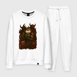 Костюм хлопковый женский Эрик Картман во вселенной Doom, цвет: белый