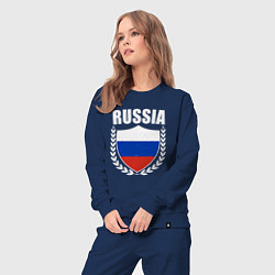 Костюм хлопковый женский Щит России, цвет: тёмно-синий — фото 2