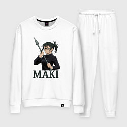 Костюм хлопковый женский Maki Магическая Битва, цвет: белый