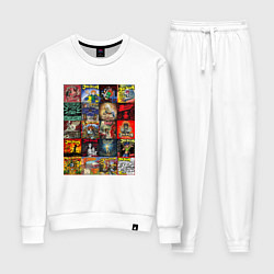 Костюм хлопковый женский Элизиум - обложки, цвет: белый