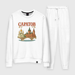 Костюм хлопковый женский Саратов, цвет: белый