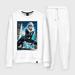 Костюм хлопковый женский Фелиция Харди героическая стойка, цвет: белый