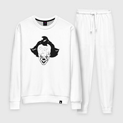 Костюм хлопковый женский Лицо Пеннивайза, цвет: белый