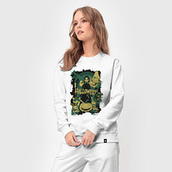 Костюм хлопковый женский Уэнсдэй на хэллоуин, цвет: белый — фото 2