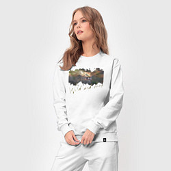 Костюм хлопковый женский Дикая пума, цвет: белый — фото 2