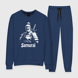 Костюм хлопковый женский Белый самурай, цвет: тёмно-синий