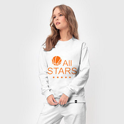 Костюм хлопковый женский All stars (баскетбол), цвет: белый — фото 2