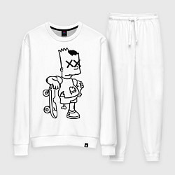 Костюм хлопковый женский Bart Simpsons Zombie, цвет: белый