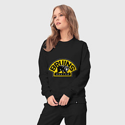 Костюм хлопковый женский HC Boston Bruins Label, цвет: черный — фото 2