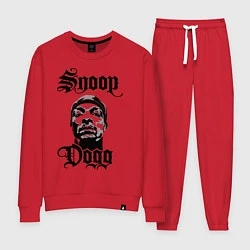 Костюм хлопковый женский Snoop Dogg Face, цвет: красный