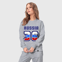 Костюм хлопковый женский Russia - 36 Воронежская область, цвет: меланж — фото 2