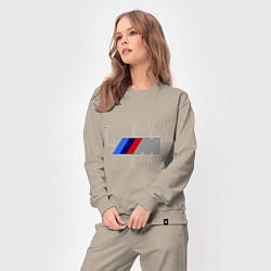 Костюм хлопковый женский BMW, цвет: миндальный — фото 2