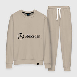 Костюм хлопковый женский Mercedes Logo, цвет: миндальный