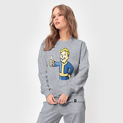 Костюм хлопковый женский Fallout vault boy, цвет: меланж — фото 2