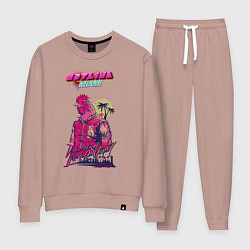 Костюм хлопковый женский HM: Hooking Over People?, цвет: пыльно-розовый