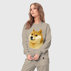 Костюм хлопковый женский Doge, цвет: миндальный — фото 2