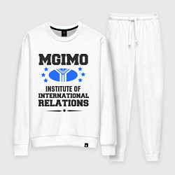 Костюм хлопковый женский MGIMO Institute, цвет: белый