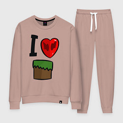 Костюм хлопковый женский I love Dilleron, цвет: пыльно-розовый