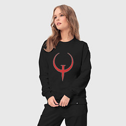 Костюм хлопковый женский Quake, цвет: черный — фото 2