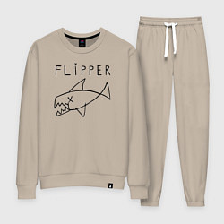 Костюм хлопковый женский Flipper, цвет: миндальный