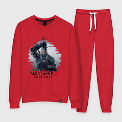 Костюм хлопковый женский The Witcher 3, цвет: красный