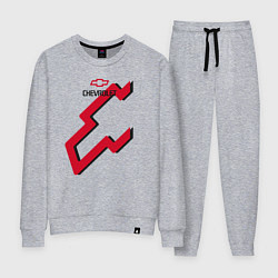 Костюм хлопковый женский Chevrolet, цвет: меланж