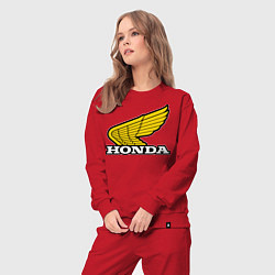 Костюм хлопковый женский Honda, цвет: красный — фото 2