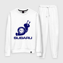 Костюм хлопковый женский Subaru, цвет: белый