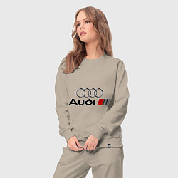 Костюм хлопковый женский Audi, цвет: миндальный — фото 2