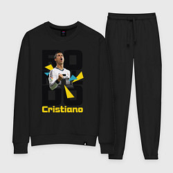 Костюм хлопковый женский Ronaldo Funs, цвет: черный