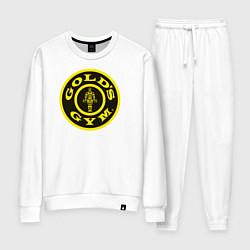 Костюм хлопковый женский Gold's Gym, цвет: белый