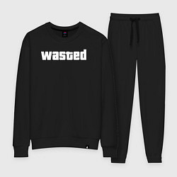 Костюм хлопковый женский Wasted, цвет: черный