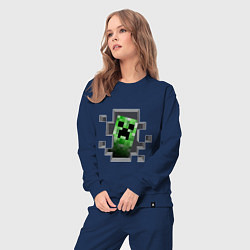 Костюм хлопковый женский Creeper Inside, цвет: тёмно-синий — фото 2