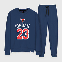 Костюм хлопковый женский Jordan 23, цвет: тёмно-синий