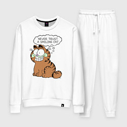 Костюм хлопковый женский Garfield: Smiling Cat, цвет: белый
