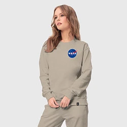 Костюм хлопковый женский NASA, цвет: миндальный — фото 2