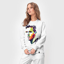 Костюм хлопковый женский Lionel Messi: fun-art, цвет: белый — фото 2
